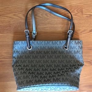 Grey/Silver Michael Kors Tote Purse